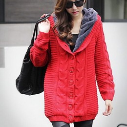 Maternity Long Coat , Casual/Work Long Sleeve Acrylic