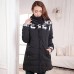 Maternity Long Down & Parka , Casual/Work Long Sleeve Cotton Blends