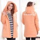 Maternity Long Down & Parka , Casual/Work Long Sleeve Cotton Blends