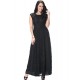 Women's Beach Plus Size / Lace Dress,Solid Round Neck Maxi Sleeveless Black Polyester Spring