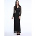 Women's Sexy Beach Casual Party Plus Size V Neck Bodycon Lace Maxi Dress