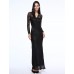 Women's Sexy Beach Casual Party Plus Size V Neck Bodycon Lace Maxi Dress