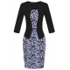 Women's Sexy / Work / Casual / Day Floral Sheath Dress , Round Neck Knee-length Polyester