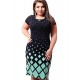 Women's Plus Size / Party/Cocktail Street chic Sheath DressPrint Round Neck Knee-length ShortRayon All SeasonsMid