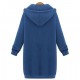 Women's Letter / Solid Blue / Black / Gray Hoodies , Vintage / Casual Hooded Long Sleeve