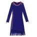 Our StoryGoing out Vintage Sheath DressPaisley Round Neck Midi Long Sleeve Blue Polyester / Spandex Spring