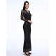 Women's Sexy Beach Casual Party Plus Size V Neck Bodycon Lace Maxi Dress