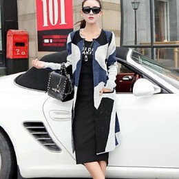 Maternity Long Coat , Casual/Work Long Sleeve Acrylic