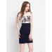  Women's Plus Size / Going out Chinoiserie Bodycon DressEmbroidered Round Neck Above Knee Short Sleeve