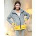 Maternity Long Coat , Casual Long Sleeve Cotton/Polyester