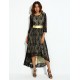 Women's Sexy Print Plus Size / Swing Dress , Round Neck Asymmetrical Polyester / Others