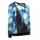 Women's Print Multi-color Hoodies , Casual / Day Round Neck Long Sleeve