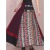 Our Story Women's Print Red SkirtsVintage Maxi