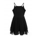 Women's Sexy / Beach Solid Skater Dress , V Neck Mini Polyester