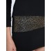 Women's Black/White Mini Dress, Batwing Sleeve Sequin Design